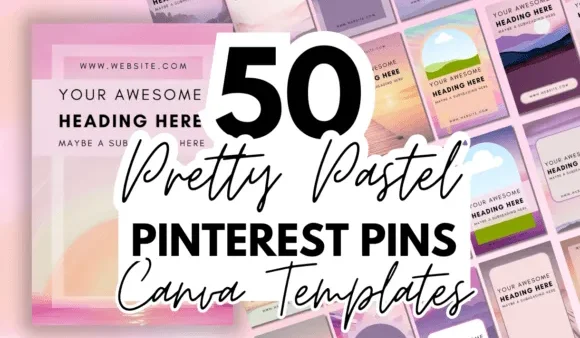 50 Serene Pinterest Pin Templates – Pink & Purple Nature Aesthetic