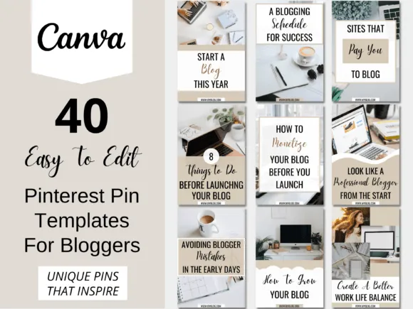40 Beige Pinterest Templates Made for Bloggers