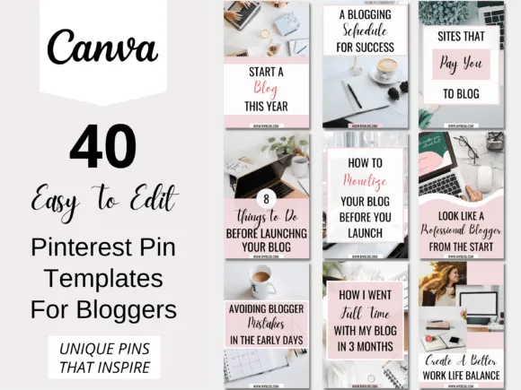 40 Soft Pink Pinterest Templates Made for Bloggers