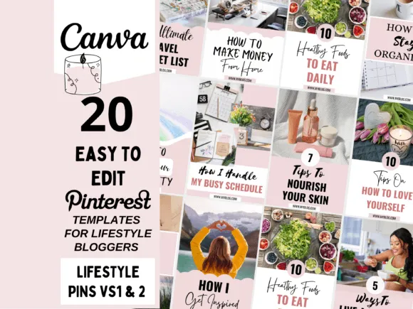 50 Lifestyle Pinterest Templates for Canva