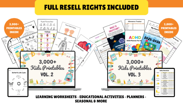 Kids Printables Mega Bundle – Volumes 2 & 3 (6,000+ Printables)